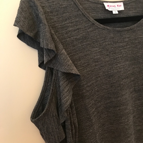 Mayah Kay Ruffle Cutout Long Sleeve - Picture 3 of 4